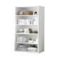 Manufactured Wood Scandinavian Bookshelf Vertical Bookcase for Home White 23.6"L x 9.4"W x 52"H Clearhalo 'Bookcases' 'Furniture' 'furniture_bookcases' 'Office Furniture' 4878481