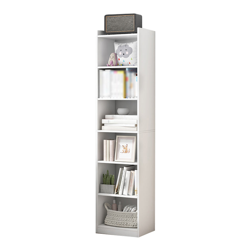 Manufactured Wood Scandinavian Bookshelf Vertical Bookcase for Home White 11.8"L x 9.4"W x 70.9"H Clearhalo 'Bookcases' 'Furniture' 'furniture_bookcases' 'Office Furniture' 4878484