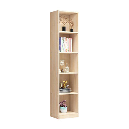 Scandinavian Pine Wood Standard Bookshelf Closed Back Vertical Bookshelf 15.7"L x 9.4"W x 70.9"H Clearhalo 'Bookcases' 'Furniture' 'furniture_bookcases' 'Office Furniture' 4878508