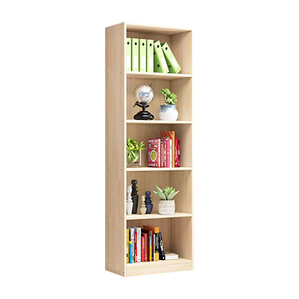 Scandinavian Pine Wood Standard Bookshelf Closed Back Vertical Bookshelf 23.6"L x 9.4"W x 70.9"H Clearhalo 'Bookcases' 'Furniture' 'furniture_bookcases' 'Office Furniture' 4878509