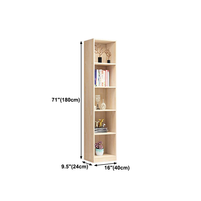 Scandinavian Pine Wood Standard Bookshelf Closed Back Vertical Bookshelf Clearhalo 'Bookcases' 'Furniture' 'furniture_bookcases' 'Office Furniture' 4878520