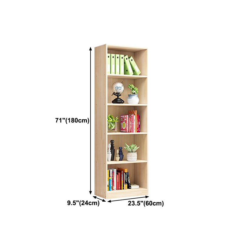 Scandinavian Pine Wood Standard Bookshelf Closed Back Vertical Bookshelf Clearhalo 'Bookcases' 'Furniture' 'furniture_bookcases' 'Office Furniture' 4878521