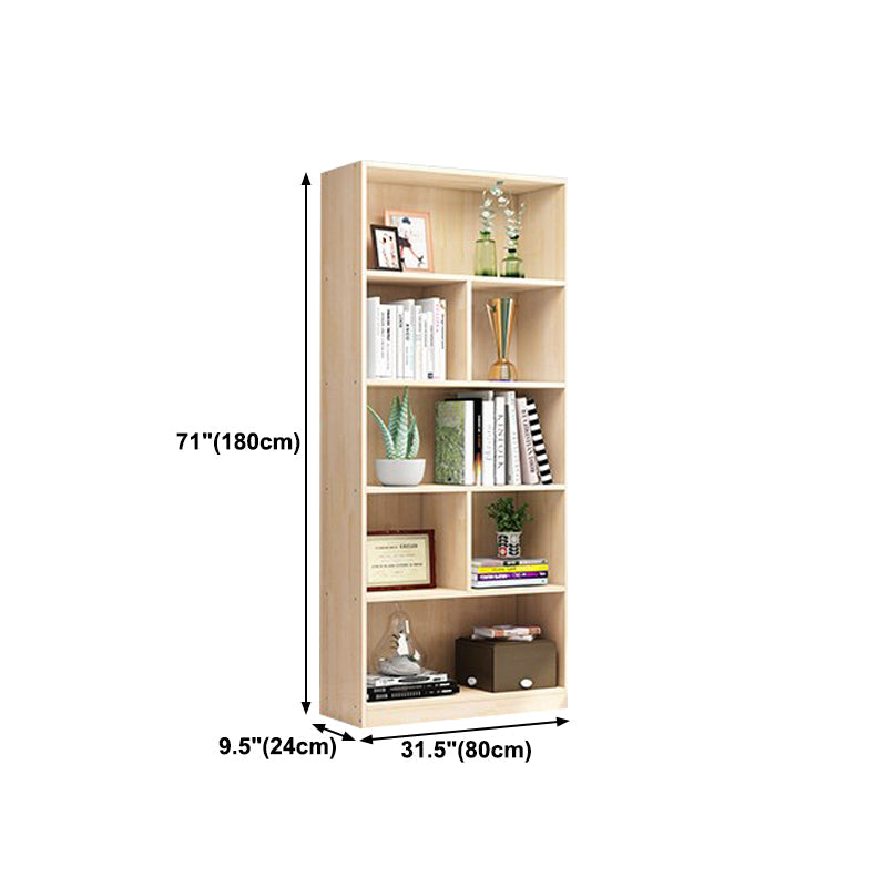 Scandinavian Pine Wood Standard Bookshelf Closed Back Vertical Bookshelf Clearhalo 'Bookcases' 'Furniture' 'furniture_bookcases' 'Office Furniture' 4878522
