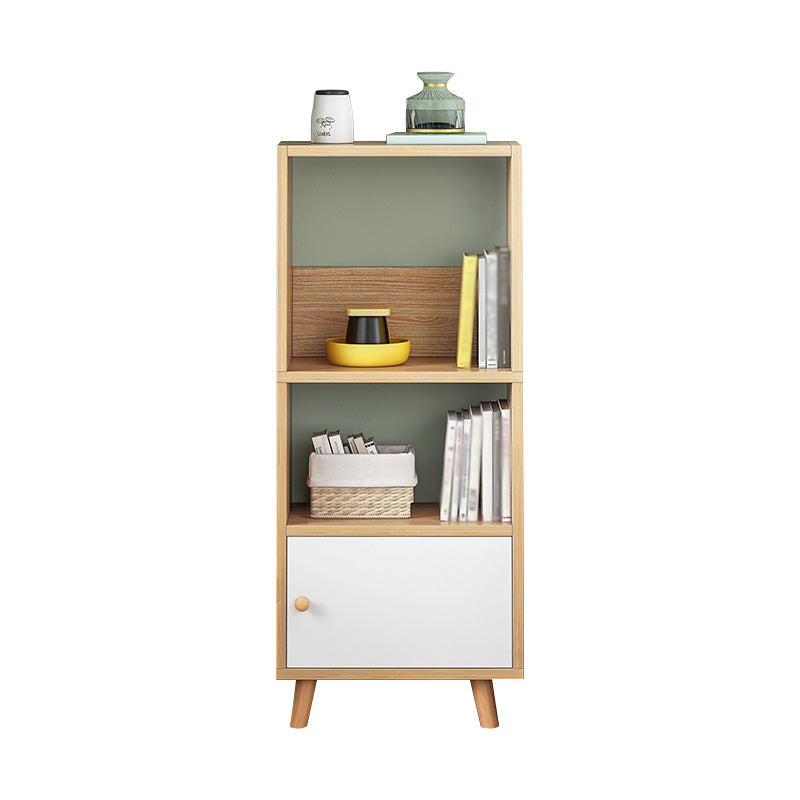 Wood Bookshelf Scandinavian Style Bookcase for Home Office and Study Room 19.7"L x 9.4"W x 47.2"H Natural No Drawer Clearhalo 'Bookcases' 'furn' 'furn_bookcases' 'Furniture' 'furniture_bookcases' 'Office Furniture' 4878545