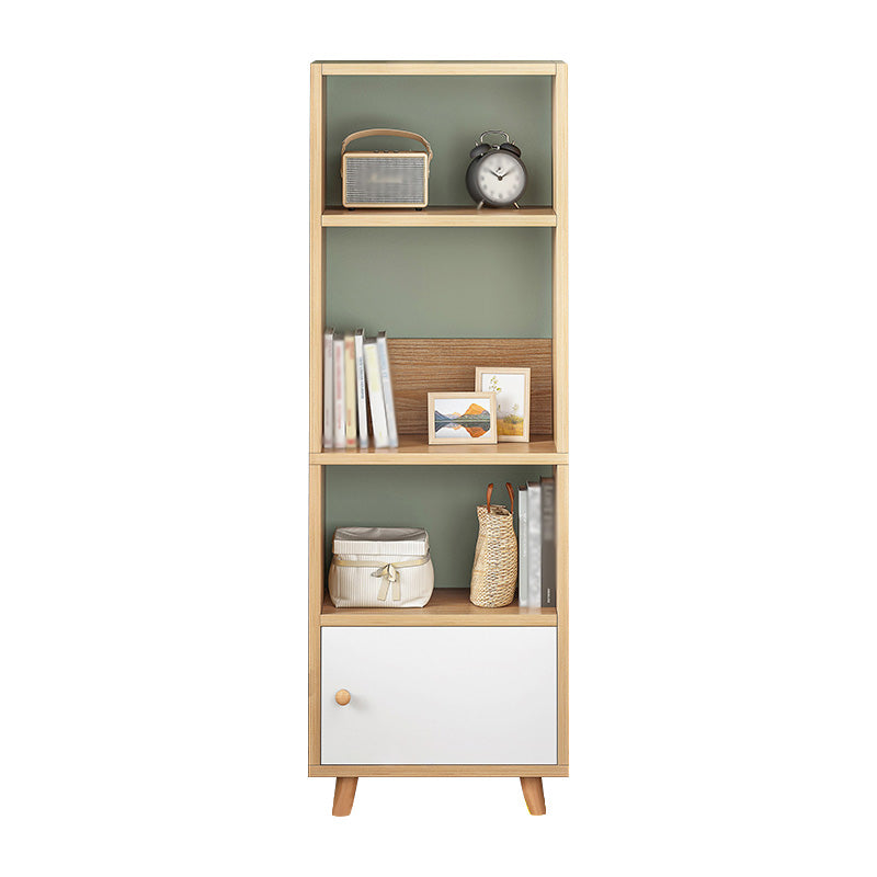 Wood Bookshelf Scandinavian Style Bookcase for Home Office and Study Room 19.7"L x 9.4"W x 59.1"H Natural No Drawer Clearhalo 'Bookcases' 'furn' 'furn_bookcases' 'Furniture' 'furniture_bookcases' 'Office Furniture' 4878550