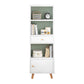 Wood Bookshelf Scandinavian Style Bookcase for Home Office and Study Room 19.7"L x 9.4"W x 59.1"H White Drawers Clearhalo 'Bookcases' 'furn' 'furn_bookcases' 'Furniture' 'furniture_bookcases' 'Office Furniture' 4878552