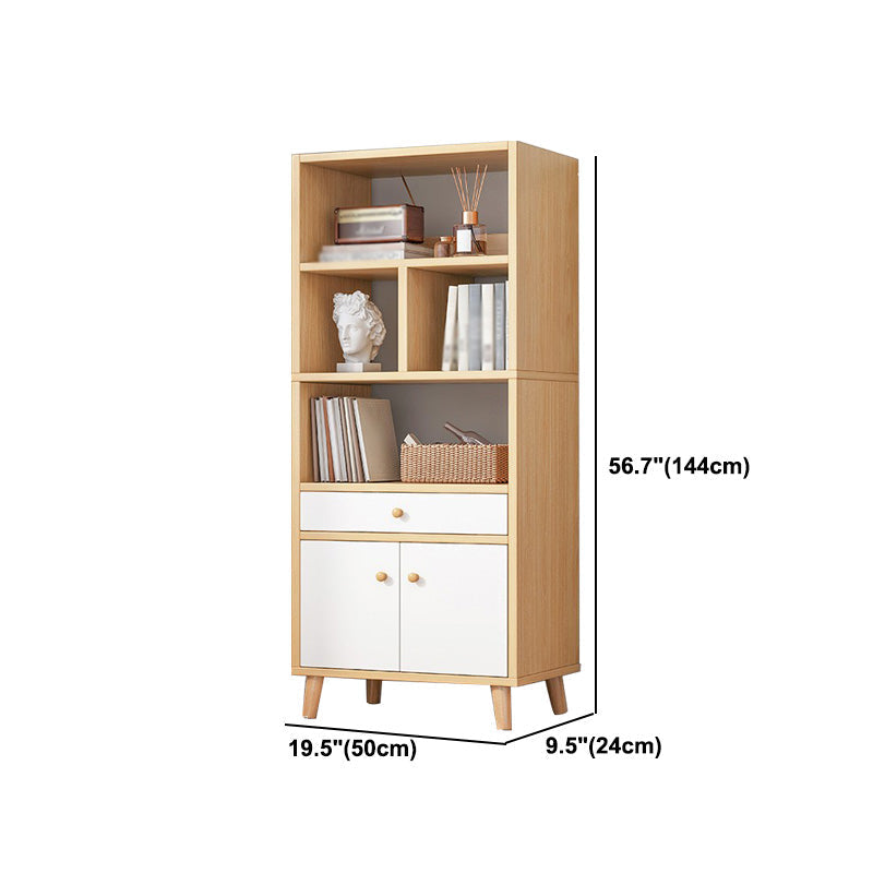 Wood Bookshelf Scandinavian Style Bookcase for Home Office and Study Room Clearhalo 'Bookcases' 'furn' 'furn_bookcases' 'Furniture' 'furniture_bookcases' 'Office Furniture' 4878560