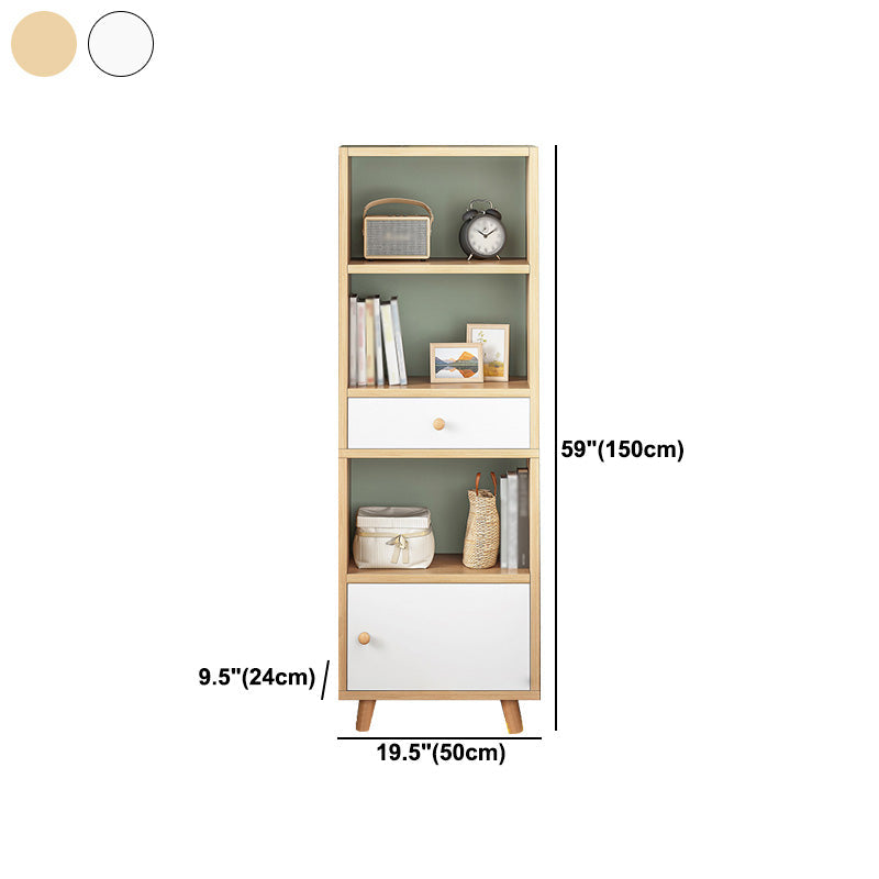 Wood Bookshelf Scandinavian Style Bookcase for Home Office and Study Room Clearhalo 'Bookcases' 'furn' 'furn_bookcases' 'Furniture' 'furniture_bookcases' 'Office Furniture' 4878562