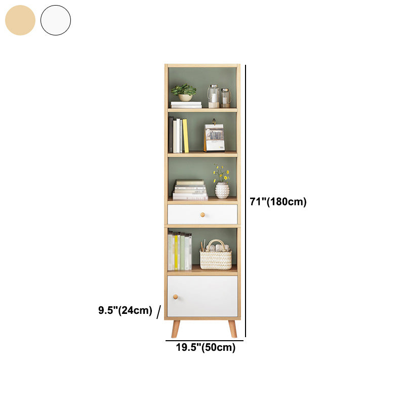 Wood Bookshelf Scandinavian Style Bookcase for Home Office and Study Room Clearhalo 'Bookcases' 'furn' 'furn_bookcases' 'Furniture' 'furniture_bookcases' 'Office Furniture' 4878564