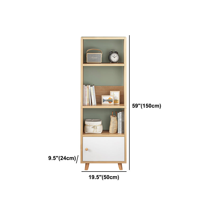 Wood Bookshelf Scandinavian Style Bookcase for Home Office and Study Room Clearhalo 'Bookcases' 'furn' 'furn_bookcases' 'Furniture' 'furniture_bookcases' 'Office Furniture' 4878566