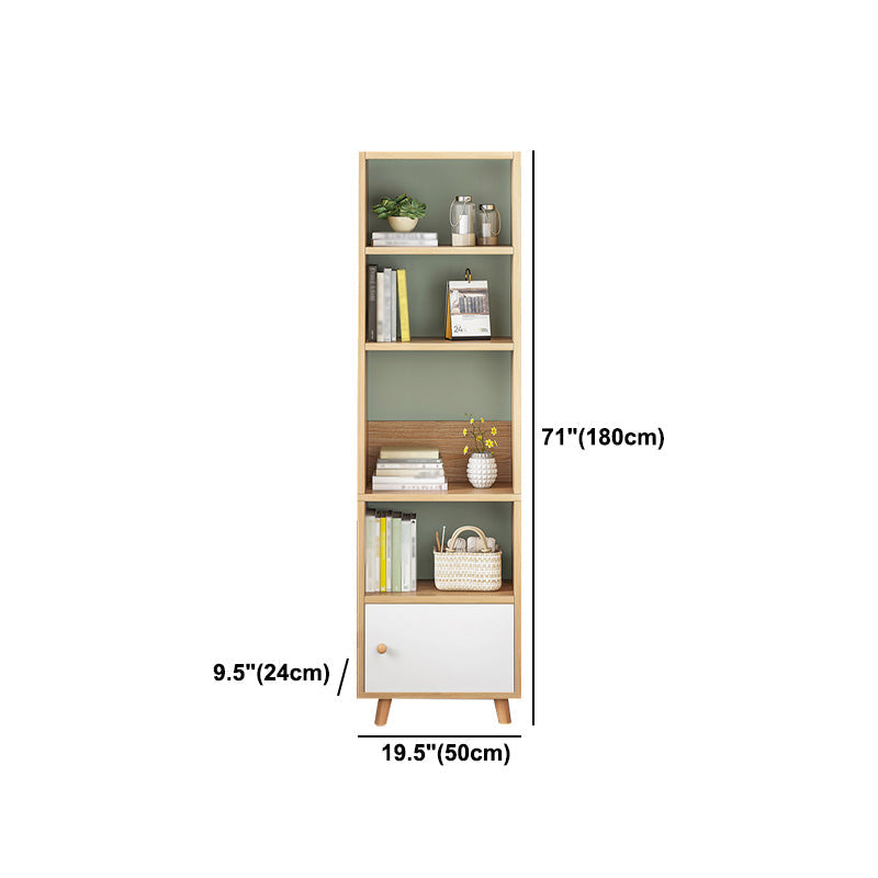Wood Bookshelf Scandinavian Style Bookcase for Home Office and Study Room Clearhalo 'Bookcases' 'furn' 'furn_bookcases' 'Furniture' 'furniture_bookcases' 'Office Furniture' 4878569