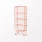 Industrial Metal Standard Bookshelf Closed Back Vertical Bookcase for Bedroom 23.6"L x 11.8"W x 59.1"H Pink Clearhalo 'Bookcases' 'furn' 'furn_bookcases' 'Furniture' 'furniture_bookcases' 'Office Furniture' 4878572