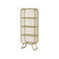 Industrial Metal Standard Bookshelf Closed Back Vertical Bookcase for Bedroom 23.6"L x 11.8"W x 59.1"H Gold Clearhalo 'Bookcases' 'furn' 'furn_bookcases' 'Furniture' 'furniture_bookcases' 'Office Furniture' 4878576