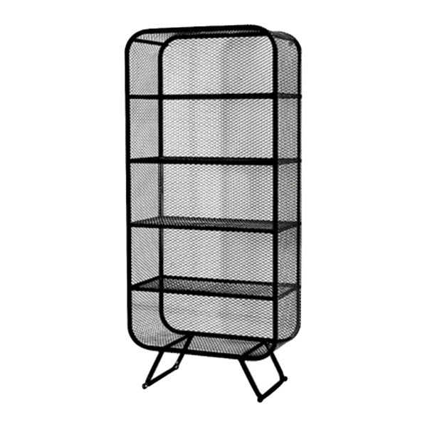 Industrial Metal Standard Bookshelf Closed Back Vertical Bookcase for Bedroom 31.5"L x 13.8"W x 70.9"H Black Clearhalo 'Bookcases' 'furn' 'furn_bookcases' 'Furniture' 'furniture_bookcases' 'Office Furniture' 4878581