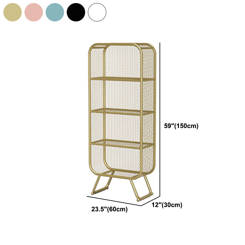 Industrial Metal Standard Bookshelf Closed Back Vertical Bookcase for Bedroom Clearhalo 'Bookcases' 'furn' 'furn_bookcases' 'Furniture' 'furniture_bookcases' 'Office Furniture' 4878588