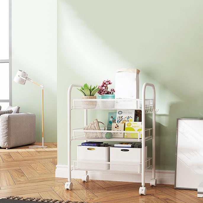 Industrial Metal Etagere Bookshelf Vertical Open Bookcase with Caster Wheels Clearhalo 'Bookcases' 'furn' 'furn_bookcases' 'Furniture' 'furniture_bookcases' 'Office Furniture' 4878603