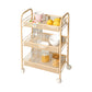 Industrial Metal Etagere Bookshelf Vertical Open Bookcase with Caster Wheels 17.3"L x 10.2"W x 24.4"H Pink Clearhalo 'Bookcases' 'furn' 'furn_bookcases' 'Furniture' 'furniture_bookcases' 'Office Furniture' 4878611