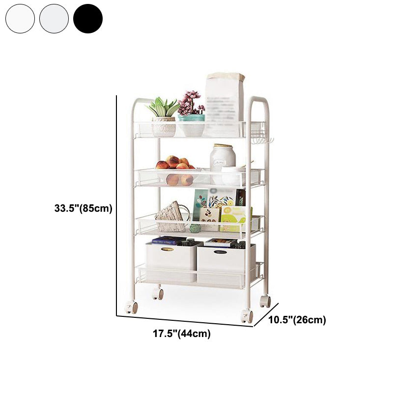 Industrial Metal Etagere Bookshelf Vertical Open Bookcase with Caster Wheels Clearhalo 'Bookcases' 'furn' 'furn_bookcases' 'Furniture' 'furniture_bookcases' 'Office Furniture' 4878618
