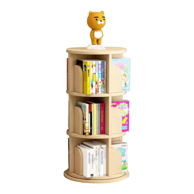 Scandinavian Style Bookshelf Closed Back Solid Wood Bookcase for Home Office 19.9"L x 19.9"W x 38.6"H Clearhalo 'Bookcases' 'furn' 'furn_bookcases' 'Furniture' 'furniture_bookcases' 'Office Furniture' 4878632