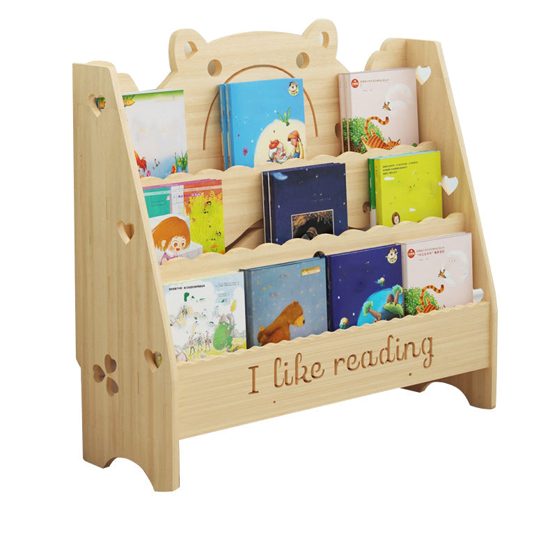 Ladder Closed Back Bookshelf Solid and Manufactured Wood Bookshelf for Home 23.6"L x 7.9"W x 24.8"H Natural Clearhalo 'Bookcases' 'furn' 'furn_bookcases' 'Furniture' 'furniture_bookcases' 'Office Furniture' 4878658