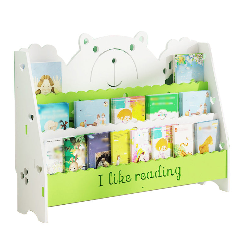 Ladder Closed Back Bookshelf Solid and Manufactured Wood Bookshelf for Home 31.5"L x 7.9"W x 22.8"H White-Green Clearhalo 'Bookcases' 'furn' 'furn_bookcases' 'Furniture' 'furniture_bookcases' 'Office Furniture' 4878664