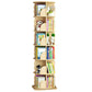 Scandinavian Style Bookshelf Closed Back Solid Wood Bookcase for Home Study Room 18.1"L x 18.1"W x 76.8"H Natural Clearhalo 'Bookcases' 'furn' 'furn_bookcases' 'Furniture' 'furniture_bookcases' 'Office Furniture' 4878699