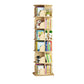 Scandinavian Style Bookshelf Closed Back Solid Wood Bookcase for Home Study Room 15.7"L x 15.7"W x 70.1"H Natural Clearhalo 'Bookcases' 'furn' 'furn_bookcases' 'Furniture' 'furniture_bookcases' 'Office Furniture' 4878709