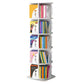 Scandinavian Style Bookshelf Closed Back Solid Wood Bookcase for Home Study Room 18.1"L x 18.1"W x 64.2"H White Clearhalo 'Bookcases' 'furn' 'furn_bookcases' 'Furniture' 'furniture_bookcases' 'Office Furniture' 4878712