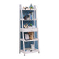 Scandinavian Ladder Bookshelf Vertical Open Ash Bookcase for Living Room 23.6"L x 15"W x 64.2"H White Drawers Clearhalo 'Bookcases' 'furn' 'furn_bookcases' 'Furniture' 'furniture_bookcases' 'Office Furniture' 4878728