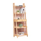 Scandinavian Ladder Bookshelf Vertical Open Ash Bookcase for Living Room 23.6"L x 15"W x 64.2"H Natural Drawers Clearhalo 'Bookcases' 'furn' 'furn_bookcases' 'Furniture' 'furniture_bookcases' 'Office Furniture' 4878731
