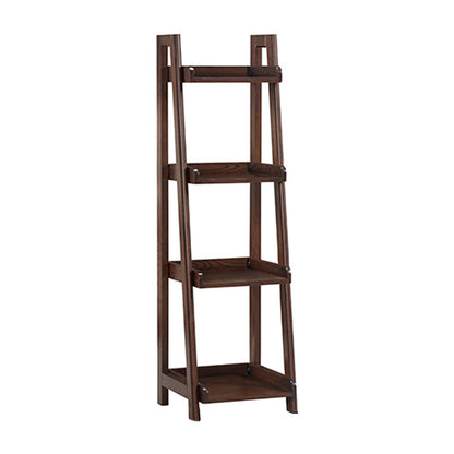 Scandinavian Ladder Bookshelf Vertical Open Ash Bookcase for Living Room 18.9"L x 15"W x 51.2"H Walnut Bookcases Clearhalo 'Bookcases' 'furn' 'furn_bookcases' 'Furniture' 'furniture_bookcases' 'Office Furniture' 4878738
