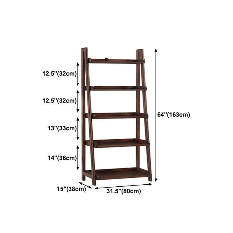 Scandinavian Ladder Bookshelf Vertical Open Ash Bookcase for Living Room Clearhalo 'Bookcases' 'furn' 'furn_bookcases' 'Furniture' 'furniture_bookcases' 'Office Furniture' 4878746