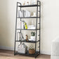 55.51"H Bookshelf Scandinavian Style Open Back Bookcase for Home Office 21.7"L x 14.2"W x 55.5"H Black Clearhalo 'Bookcases' 'furn' 'furn_bookcases' 'Furniture' 'furniture_bookcases' 'Office Furniture' 4878753