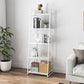55.51"H Bookshelf Scandinavian Style Open Back Bookcase for Home Office 13.8"L x 14.2"W x 55.5"H White Clearhalo 'Bookcases' 'furn' 'furn_bookcases' 'Furniture' 'furniture_bookcases' 'Office Furniture' 4878755