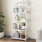 55.51"H Bookshelf Scandinavian Style Open Back Bookcase for Home Office 17.7"L x 14.2"W x 55.5"H White Clearhalo 'Bookcases' 'furn' 'furn_bookcases' 'Furniture' 'furniture_bookcases' 'Office Furniture' 4878756
