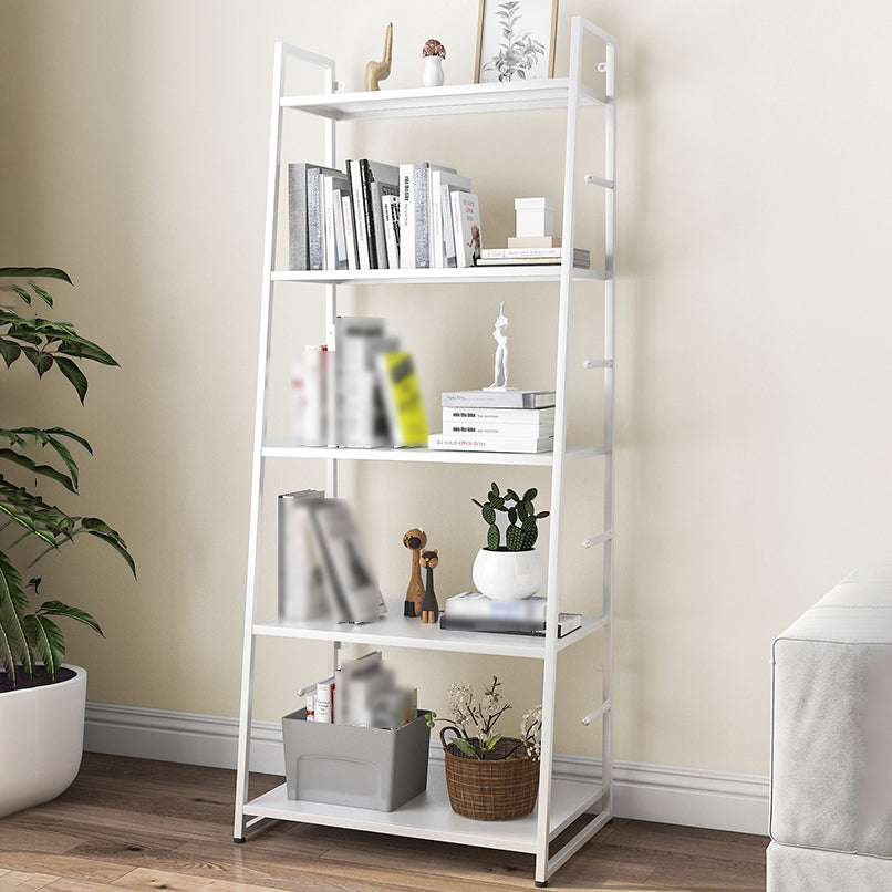 55.51"H Bookshelf Scandinavian Style Open Back Bookcase for Home Office 17.7"L x 14.2"W x 55.5"H White Clearhalo 'Bookcases' 'furn' 'furn_bookcases' 'Furniture' 'furniture_bookcases' 'Office Furniture' 4878756