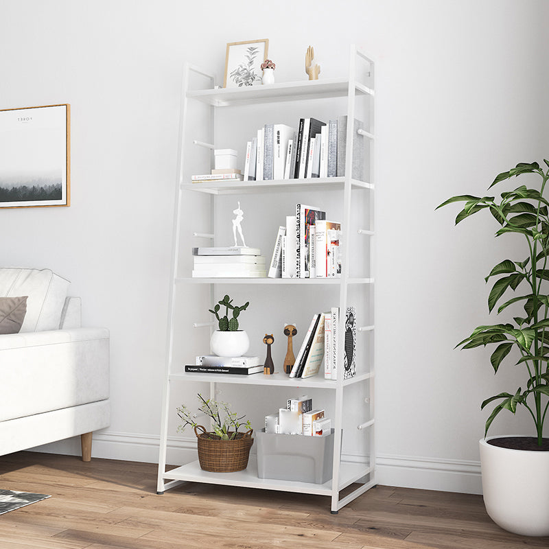 55.51"H Bookshelf Scandinavian Style Open Back Bookcase for Home Office 21.7"L x 14.2"W x 55.5"H White Clearhalo 'Bookcases' 'furn' 'furn_bookcases' 'Furniture' 'furniture_bookcases' 'Office Furniture' 4878758