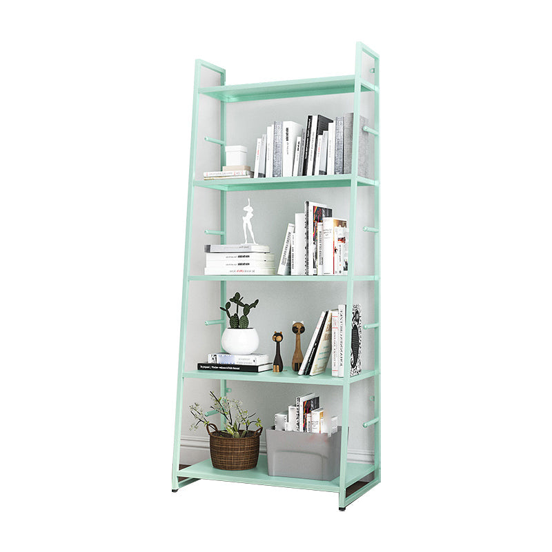 55.51"H Bookshelf Scandinavian Style Open Back Bookcase for Home Office 21.7"L x 14.2"W x 55.5"H Green Clearhalo 'Bookcases' 'furn' 'furn_bookcases' 'Furniture' 'furniture_bookcases' 'Office Furniture' 4878770