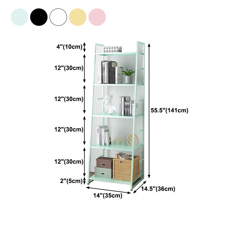55.51"H Bookshelf Scandinavian Style Open Back Bookcase for Home Office Clearhalo 'Bookcases' 'furn' 'furn_bookcases' 'Furniture' 'furniture_bookcases' 'Office Furniture' 4878775