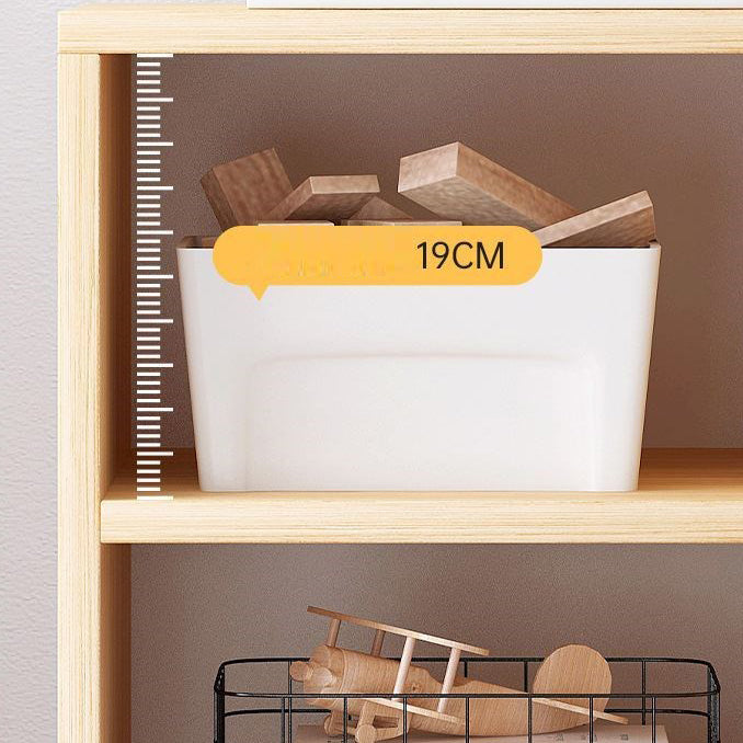 Scandinavian Bookcase Manufactured Wood Standard Bookshelf with Caster Wheels Clearhalo 'Bookcases' 'furn' 'furn_bookcases' 'Furniture' 'furniture_bookcases' 'Office Furniture' 4878791