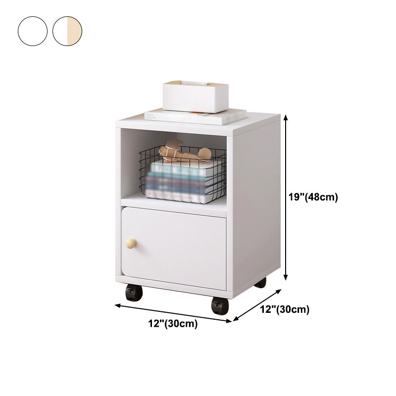 Scandinavian Bookcase Manufactured Wood Standard Bookshelf with Caster Wheels Clearhalo 'Bookcases' 'furn' 'furn_bookcases' 'Furniture' 'furniture_bookcases' 'Office Furniture' 4878806