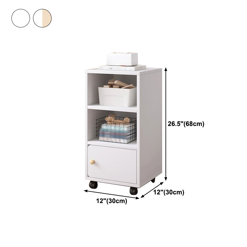 Scandinavian Bookcase Manufactured Wood Standard Bookshelf with Caster Wheels Clearhalo 'Bookcases' 'furn' 'furn_bookcases' 'Furniture' 'furniture_bookcases' 'Office Furniture' 4878808