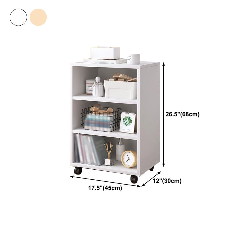 Scandinavian Bookcase Manufactured Wood Standard Bookshelf with Caster Wheels Clearhalo 'Bookcases' 'furn' 'furn_bookcases' 'Furniture' 'furniture_bookcases' 'Office Furniture' 4878809
