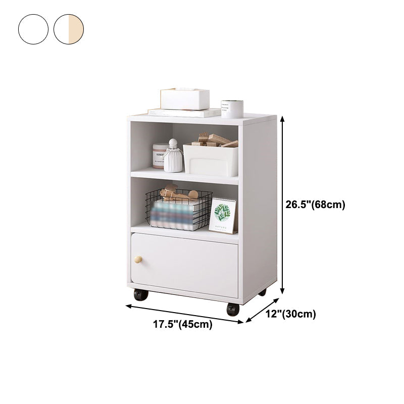 Scandinavian Bookcase Manufactured Wood Standard Bookshelf with Caster Wheels Clearhalo 'Bookcases' 'furn' 'furn_bookcases' 'Furniture' 'furniture_bookcases' 'Office Furniture' 4878810