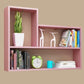 Wall Mounted Bookshelf Scandinavian Style Bookcase for Study Room and Office 31.5"L x 5.9"W x 23.6"H Pink Clearhalo 'Bookcases' 'furn' 'furn_bookcases' 'Furniture' 'furniture_bookcases' 'Office Furniture' 4878822