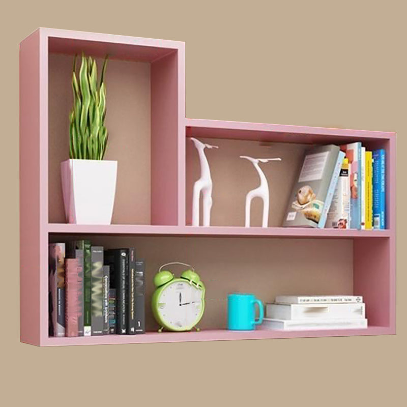 Wall Mounted Bookshelf Scandinavian Style Bookcase for Study Room and Office 31.5"L x 5.9"W x 23.6"H Pink Clearhalo 'Bookcases' 'furn' 'furn_bookcases' 'Furniture' 'furniture_bookcases' 'Office Furniture' 4878822