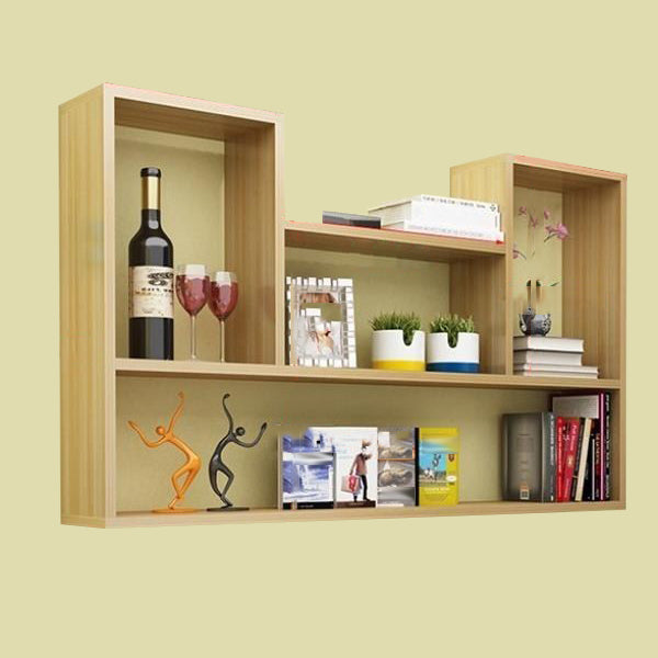 Wall Mounted Bookshelf Scandinavian Style Bookcase for Study Room and Office 35.4"L x 5.9"W x 23.6"H Natural Clearhalo 'Bookcases' 'furn' 'furn_bookcases' 'Furniture' 'furniture_bookcases' 'Office Furniture' 4878827
