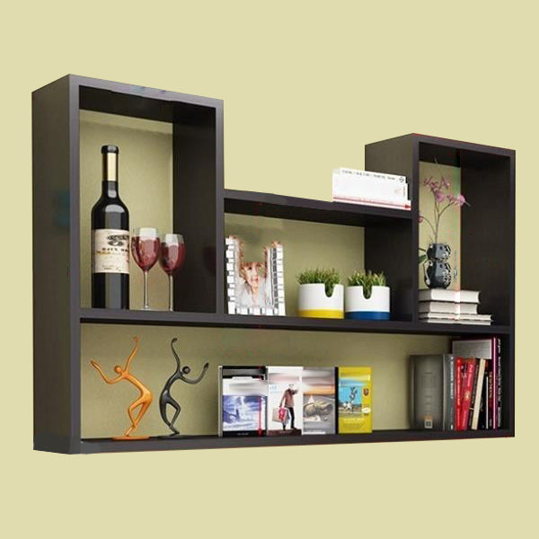Wall Mounted Bookshelf Scandinavian Style Bookcase for Study Room and Office 35.4"L x 5.9"W x 23.6"H Black Clearhalo 'Bookcases' 'furn' 'furn_bookcases' 'Furniture' 'furniture_bookcases' 'Office Furniture' 4878828