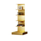Glam Vertical Corner Bookshelf Iron Closed Back Bookcase for Home 13.8"L x 13.8"W x 36.2"H Gold Clearhalo 'Bookcases' 'furn' 'furn_bookcases' 'Furniture' 'furniture_bookcases' 'Office Furniture' 4878861