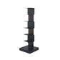 Glam Vertical Corner Bookshelf Iron Closed Back Bookcase for Home 13.8"L x 13.8"W x 42.9"H Black Clearhalo 'Bookcases' 'furn' 'furn_bookcases' 'Furniture' 'furniture_bookcases' 'Office Furniture' 4878863